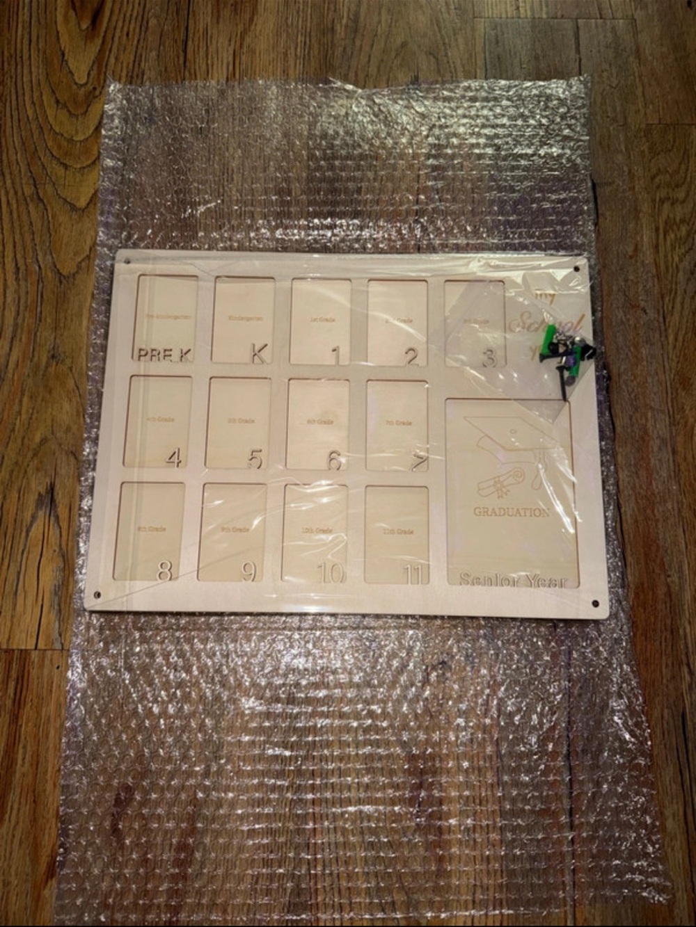 Wooden Graduation Photo Frame Display Board - Cream